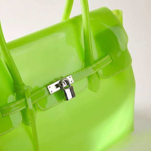 Firkin 35 Neon Lime jelly bag lock and flap detail